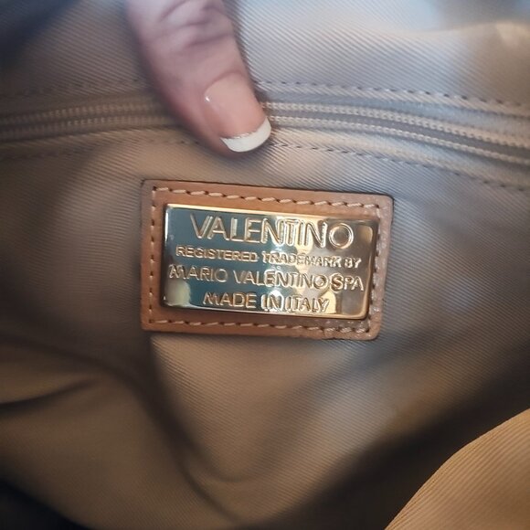 Valentino tan slouch backpack